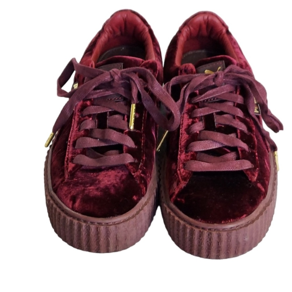 Fenty Puma Creeper Velvet Rihanna Royal Purple Burgundy Shoes - Picture 2 of 6